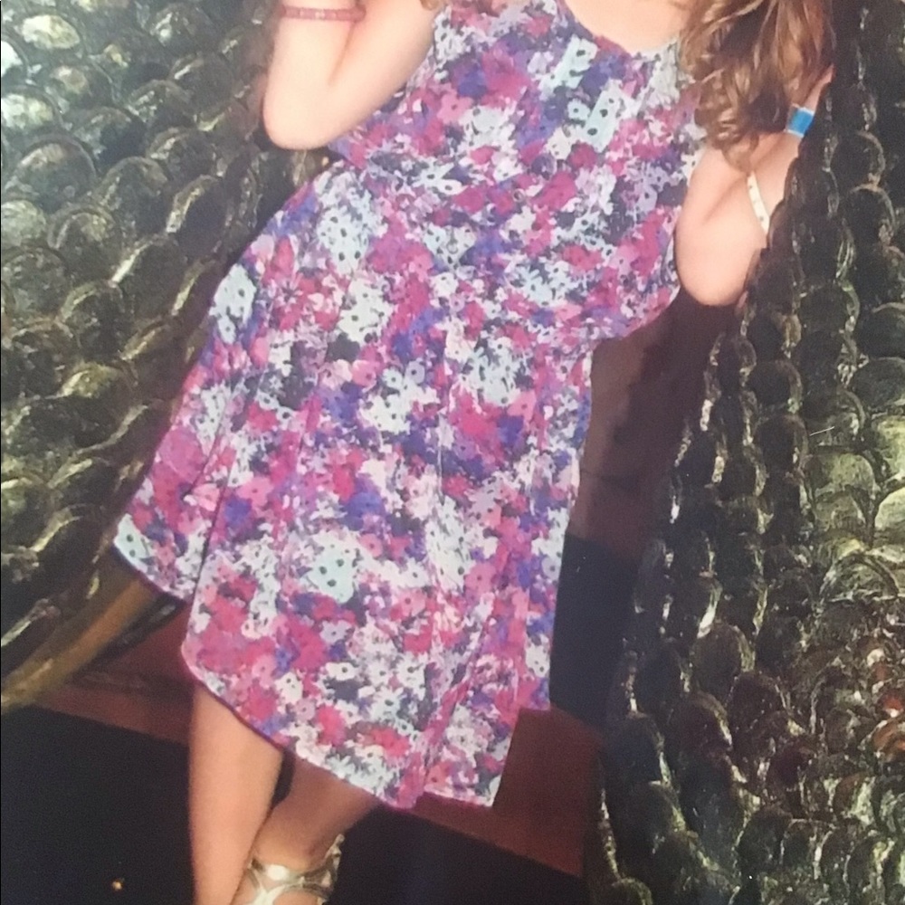Purple floral dress